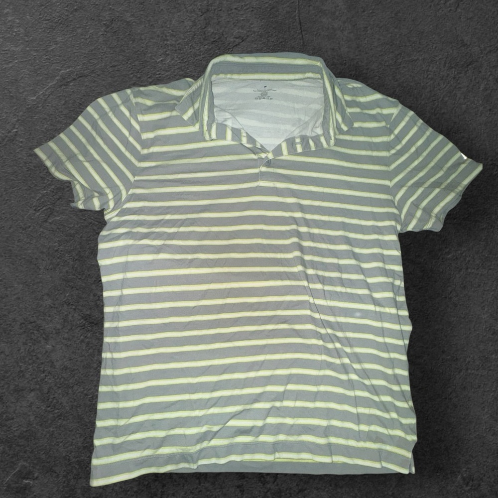 Striped Gray and White Men's Shirt